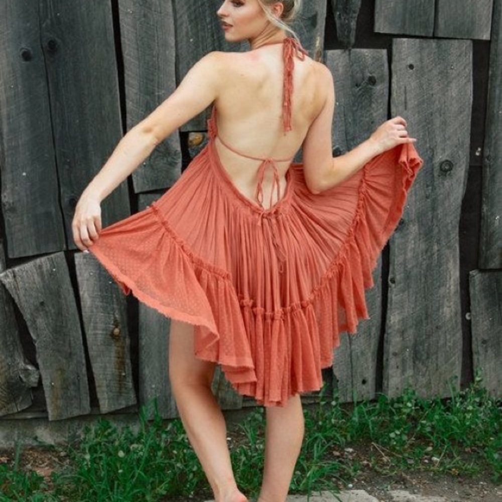 Ruffle Halter Dress - Picture 3 of 8